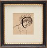 Theophile-Alexandre Steinlen Ink on Paper Portrait