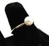 Vintage 14K Yellow Gold And Round Pearl Ring
