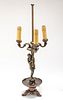 Neoclassical Style Bronze Candelabra Table Lamp