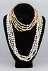 Long Cultured Pearl Necklaces, Pair