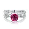2.00-Carat Pink Sapphire and Diamond Ring