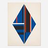 Ilya Bolotowsky, Blue Diamond from the 1776 USA 1976: Bicentennial Prints portfolio