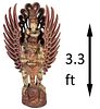 Antique Carved Polychrome Garuda with Vishnu