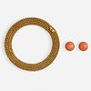 Tiffany & Co., Gold bracelet and coral ear studs