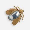 Abalone pearl insect brooch