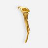 Gold calla lily brooch
