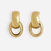 Paloma Picasso, Tiffany & Co., Hammered gold link earrings