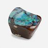 Boulder black opal paperweight