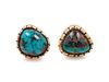 Charles Loloma
(HOPI, 1921-1991)
Gold and Turquoise Earrings