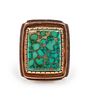 Yazzie Johnson
(DINE, B. 1946)
Silver and Turquoise Ring, with Gold Accents
