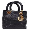 Christian Dior Lady Dior Black Cannage Bag Med