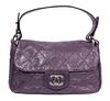 Chanel Purple Metallic Calfskin Flap Bag 2009