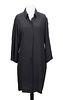 Hermes Black Silk Button Down Shirt Dress Size 42