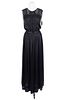 Oscar De La Renta Black Silk Evening Gown Size 8