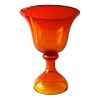 1960s Blenko Tangerine Mid-Century Modern Footed Chalice Bowl or Vase