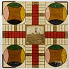 Parcheesi and checkers gameboard