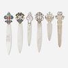 George W. Shiebler & Co., collection of six letter openers