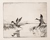 Frank Weston Benson (American, 1862-1951)      Two Impressions of Pair of Pintails