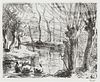 Camille Pissarro (French, 1830-1903)      Gardeuse d'oies