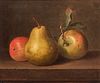 Paul LaCroix (American, 1827-1869)      Still Life with Apples and Pear