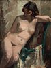 French School, 19th/20th Century      Seated Nude