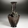 Nice artist-signed Japanese bronze vase