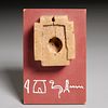 Ancient Egyptian carved wood inkwell, ex-museum