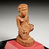 Ancient Egyptian carved kneeling woman, ex-museum