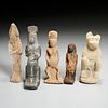 (5) Ancient Egyptian figures, ex-museum