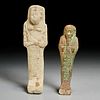 (2) Ancient Eqyptian Ushabti figures, ex-museum