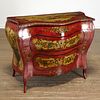 Venetian paint decorated bombe commode