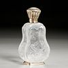 French silver-mounted rock crystal scent bottle