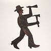 American Folk sheet iron silhouette figure