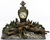 Geo Maxim Spelter Figural Mantel Clock