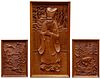 Asian Style Carved Wood Panels
