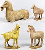 Asian Style Tang Terracotta Horse Figurine Assortment