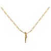 NECKLACE AND PENDANT. 14K YELLOW GOLD