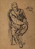 Mirko (Basaldella, Udine 1910-Cambridge Usa 1969)  - Study for young sitting man, 1944