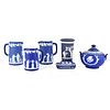 6 Wedgwood Blue Jasperware Items