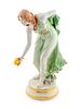 A Meissen Porcelain Figure Height 15 inches.