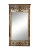 An Italian Neoclassical Painted Mirror Height 78 x width 40 inches.