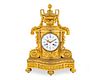 A Louis XVI Style Gilt Bronze ClockDial signed Ernest Rover a Paris Height 19 1/4 inches.
