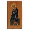 Saint Simon. 19th century. Russian icon. Oil on wood. 21.8 x 11.8" (55.5 x 30 cm).