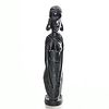 VINTAGE AFRICAN EBONY WOOD FIGURINE, MOTHER AND CHILD