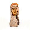 NATIVE AMERICAN RESIN BUST, MAN WITH HEADDRESS