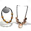 2 VINTAGE AFRICAN NECKLACES, BEADS AND METALS