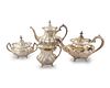 An American Silver Four-Piece Tea and Coffee Service
Height of coffee pot 9 x length 11 1/8 inches