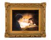 A Berlin Porcelain Plaque: Holy Night
Height 8 1/2 x width 10 3/4 inches.