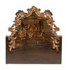 A Continental Carved, Parcel-Gilt and Polychromed Panel
Height 37 x width 36 inches.
