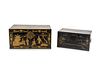 Two Chinese Black and Gilt Lacquer Boxes
Largest height 12 1/2 x width 24 1/2 x depth 15 1/2 inches.
